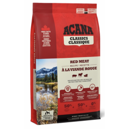 9,7кг Корм ACANA DOG RED MEAT низкозерновой для взрослых собак всех пород с Говядиной, свининой и ягненком