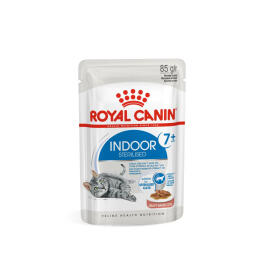 85гр Влажный корм ROYAL CANIN INDOOR STERILISED +7 in GRAVY для взрослых домашних стерилизованных кошек старше 7 лет, в соусе (пауч)