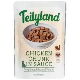 85гр Влажный корм Teilyland для кошек кусочки с Курицей в соусе