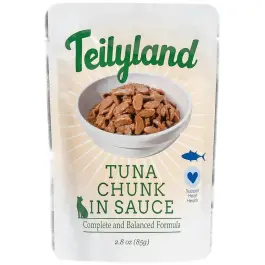 85гр Влажный корм Teilyland для кошек кусочки с Тунцом в соусе