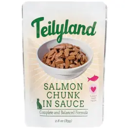 85гр Влажный корм Teilyland для кошек кусочки с Лососем в соусе