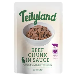 85гр Влажный корм Teilyland для кошек кусочки с Говядиной в соусе