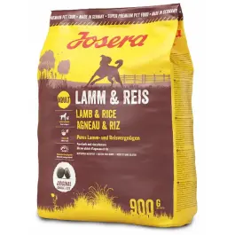 0,9кг Корм Josera Lamb&Rice для взрослых собак всех пород склонных к пищевой аллергии c Ягненком и рисом
