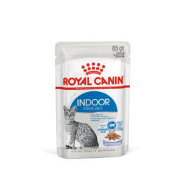 85гр Влажный корм ROYAL CANIN Indoor Sterilised для взрослых домашних стерилизованных кошек, в желе (пауч)