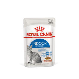 85гр Влажный корм ROYAL CANIN Indoor Sterilised для взрослых домашних стерилизованных кошек, в соусе (пауч)