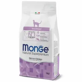 1,5кг Корм Monge Cat Sterilized для стерилизованных кошек с Курицей