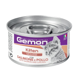 85гр Gemon Mousse KIT ric salmon/chicken для котят с Лососем и курицей