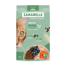8кг Sanabelle Sensitive with Chicken для кошек с чувствительным пищеварением с Птицей