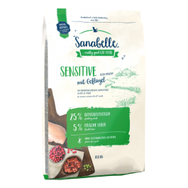 10кг Sanabelle Sensitive with Poultry для кошек с чувствительным пищеварением с птицей