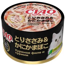 85гр Консерва INABA CIAO Toromi для кошек Куриное филе с сурими