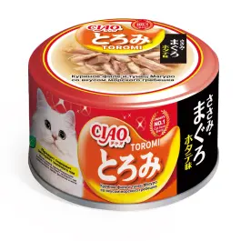 80гр Консерва INABA CIAO Toromi для кошек с Куриным филе, тунцом Кацуо и гребешком