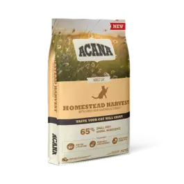 4,5кг Корм ACANA HOMESTEAD HARVEST CAT низкозерновой для кошек с Курицей и индейкой