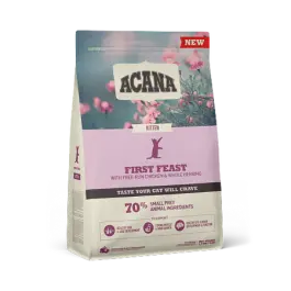 0,34кг Корм ACANA FIRST FEAST CAT низкозерновой для котят с Курицей и рыбой