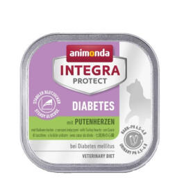 100гр Консервы Animonda Integra Protect Diabetes диета для кошек при диабете с Сердцем индейки