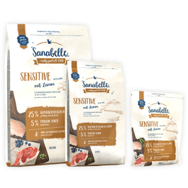 2кг Корм Bosch Sanabelle Sensitive with Lamb для кошек с чувствительным пищеварением с Ягненком