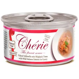 80гр Консервы Pettric Cherie Signature Gravy для кошек из филе Тунца  с лососем в подливе