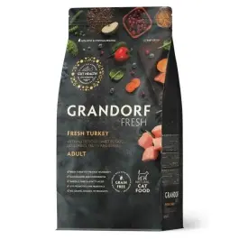 2кг Корм GRANDORF CAT Fresh Turkey&Sweet Potato Adult беззерновой гипоаллергенный для взрослых кошек, Индейка с Бататом
