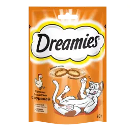 30гр Лакомство Dreamies™ для взрослых кошек с Курицей
