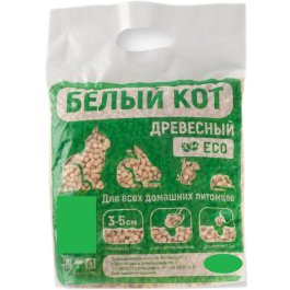 Древесный наполнитель "Белый кот" 5л