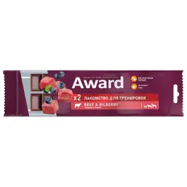 50гр Тренировочное лакомство AWARD для собак и щенков с 3 месяцев с Говядиной и черникой