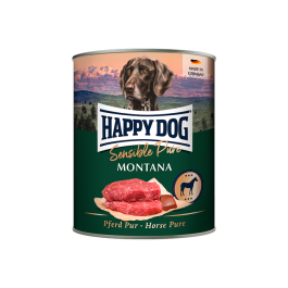 800гр Консервы Happy Dog Sensible Pure Montana полнорационные для взрослых собак всех пород с чувствительным пищеварением с Кониной
