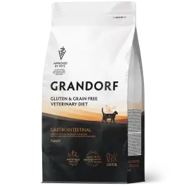 2кг Корм GRANDORF VET CAT GASTROINTESTINAL для кошек для снижения расстройств кишечника на основе бескостной Индейки