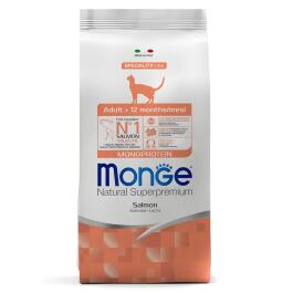 10кг Корм Monge Cat Monoprotein Adult Salmon Монопротеиновый для взрослых кошек с Лососем