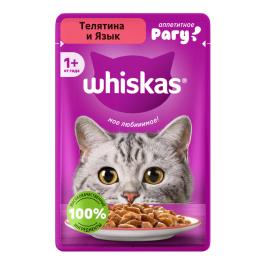 75гр Корм для кошек WHISKAS рагу с Телятиной и Языком