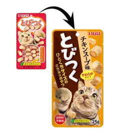 25гр Лакомство INABA Tobitsuku для кошек со вкусом Куриного бульона