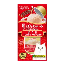 2*35гр Лакомство INABA CIAO Pon Churu для кошек Тунец Магуро