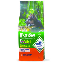 12кг Корм Monge Dog Grain Free Puppy&Junior Duck/Potatoes беззерновой для щенков всех пород с Уткой и картофелем