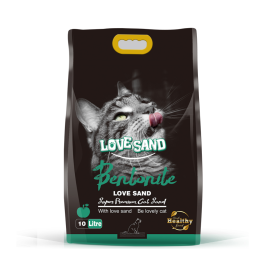 Наполнитель впитывающий LOVE SAND бентонитовый 10л, Яблоко