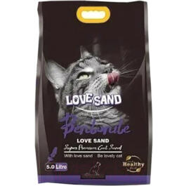 Наполнитель впитывающий LOVE SAND бентонитовый 5л, Лаванда