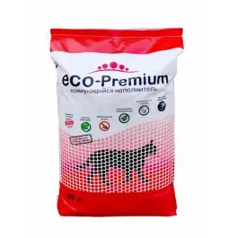 Наполнитель древесный комкующийся ECO-Premium Green, 55л