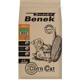 Наполнитель комкующийся S Benek Corn Cat Свежая трава, Кукурузный, 25л