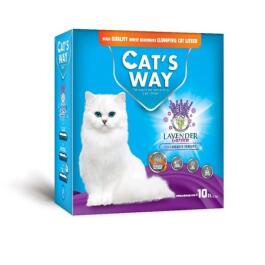 Наполнитель комкующийся Cats Way Box, Лаванда, 6л