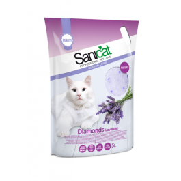 Наполнитель силикагелевый Sanicat Diamonds Lavanda 5л