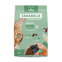 0,4кг Корм Bosch Sanabelle Sensitive with poultry для взрослых кошек с Курицей