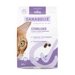 0,4кг Корм Bosch Sanabelle Sterilized для стерилизованных кошек с Птицей
