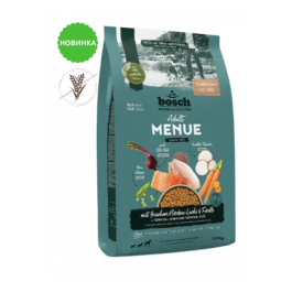 12кг Корм Bosch HPC MENUE Adult беззерновой для взрослых собак всех пород с Лососем и Форелью