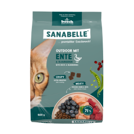 8кг Корм Bosch Sanabelle Outdoor mit Ente & Blaubeeren для взрослых уличных кошек с Уткой