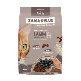 2кг Корм Bosch Sanabelle Sensitive mit Lamm & Blaubeeren Life для взрослых кошек с мясом Ягненка