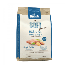 2,5кг Корм Bosch SOFT Holistic Junior полувлажный, монопротеиновый, беззерновой для щенков всех пород с Цыпленком и бататом