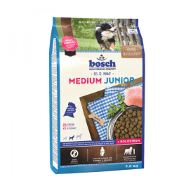 3кг Корм Bosch Medium Junior для щенков средних пород до года из мяса Птицы