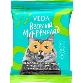 6гр Лакомство VEDA Весёлый мур-р-рмелад для кошек с Кошачей Мятой