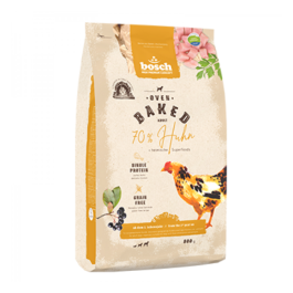 2,5кг Корм Bosch Oven Baked монопротеиновый беззерновой из печи для взрослых собак с чувствительным пищеварением с Курицей