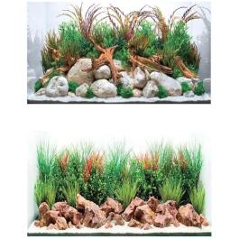 Фон двухсторонний ПРИБРЕЖНЫЕ ПЕЙЗАЖИ / НАСЫЩЕННАЯ РЕКА 45см*94см