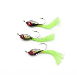 Мормышка ЯМАН "Подсадка малек" с ушком, L-11 мм, 0,2 г, крючок №8, зеленый