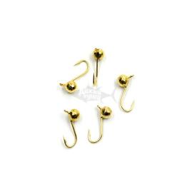 Мормышка вольфрамовая "ЯМАН" Шар фигурный с ушком, 0,2 г, золото