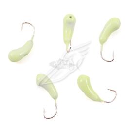 Мормышка вольфрамовая "ЯМАН" Уралка с отверстием, 0,56 г, фосф.